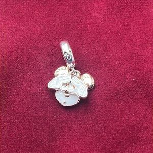New Disney Mickey Mouse Double Dangle 2- tone Charm